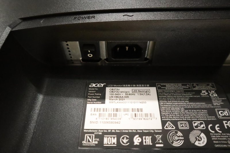 Acer 27&quot; Monitors w/ Adjustable Stands (2) &amp; Dual Monitor Mount- Auction Item