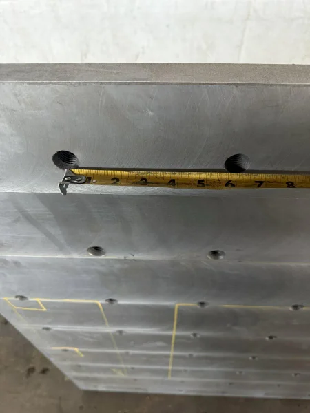 48" X 48" X 36" DRILLED &amp; TAPPED ANGLE PLATE: YOBRO #25827
