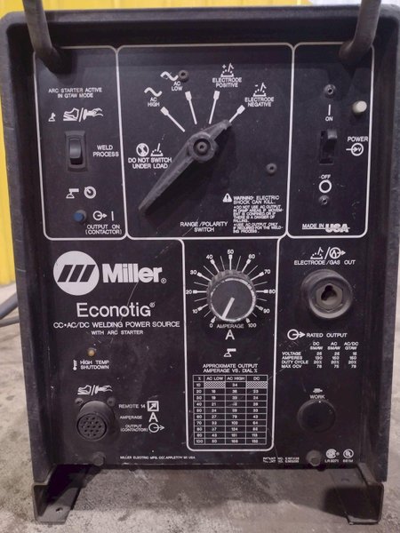 150 AMP MILLER ECONOTIG - AC/DC TIG WELDER POWER SOURCE: STOCK #23029