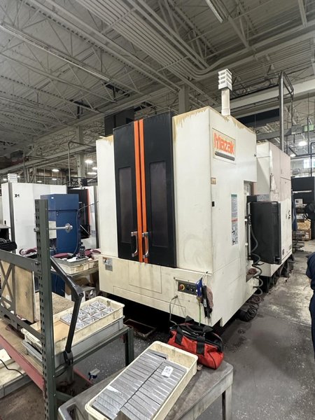 Mazak HCN-4000 400mm HMC, 2012 – 80 Tools, Full 4th Axis, CAT40, Probing, Chip Conveyor