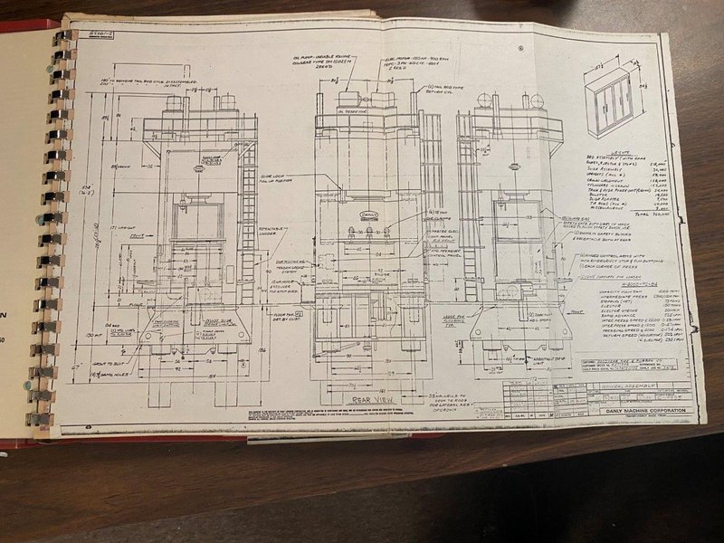 4000 TON DANLY MODEL H-4000-94-84 HYDRAULIC PRESS: STOCK #14256