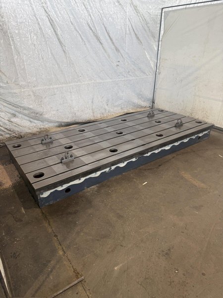 59" WIDE X 138" LONG X 12" TALL T-SLOTTED FLOOR PLATE. STOCK #0543426