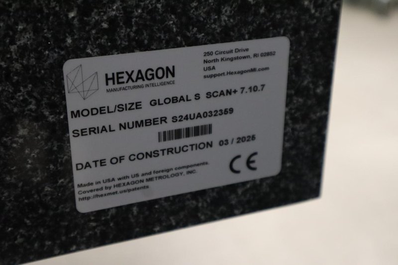Hexagon Global S Scan+ Coordinate Measuring Machine, Direct Computer Controlled, Scanning, Stylus Rack, Power Articulating Probe - NEW 2025- Auction Item