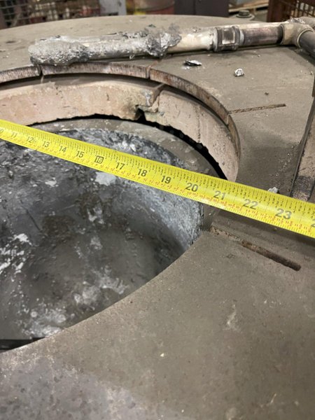 Hiteq portable electric resistance furnace system s/n 2402 with 75kw transformer rated at 75kva, 240x480 high volts, 120/240 low volts, single phase, and controls, crucilbe inside 21&quot; x 23&quot; deep id, looks to be approx. 250# aluminum capacity