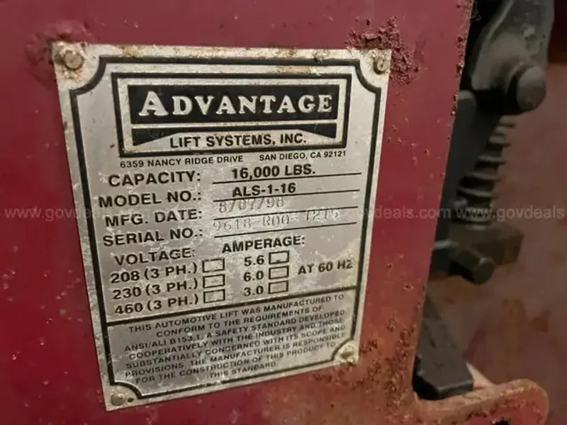(4) 16,000 LBS ADVANTAGE MODEL ALS-1-16 HEAVY DUTY MOBILE COLUMN LIFT JACKS: STOCK #18359