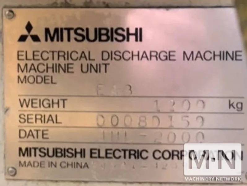Mitsubishi EA8 CNC Sinker EDM, C axis &amp; ATC, New 2000
