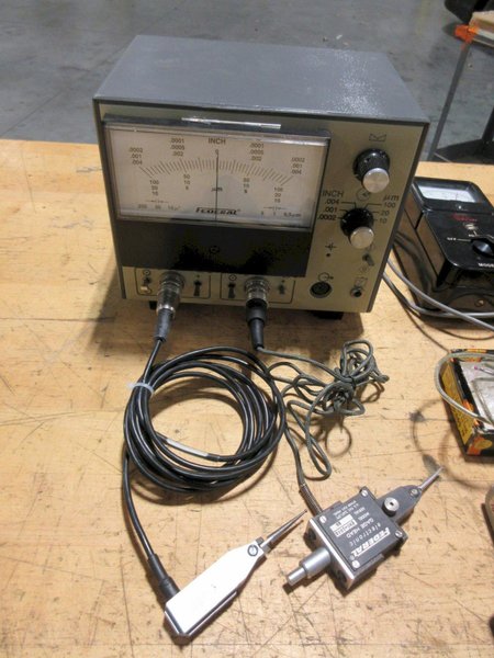Federal Model EAS 3031 W11 Surface Roughness Tester with Probes, Webber Model 386 Guage Block Thermometer, and Other Guages- Auction Item