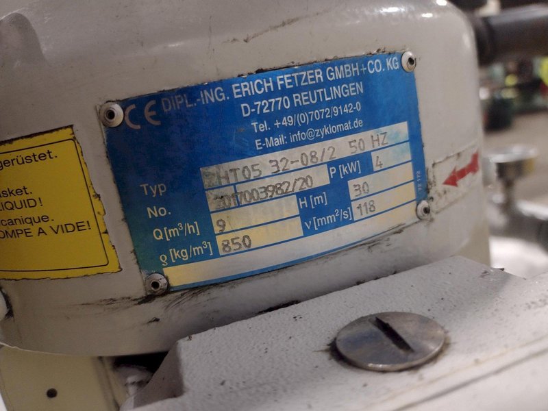 30 GPM ZYKLOMAT MODEL #AKBF-R CONTINUOUS COMPACT BELT FILTER, WITH TURBO-HKS CENTRIFUGE SEPERATOR: YOBRO #24734