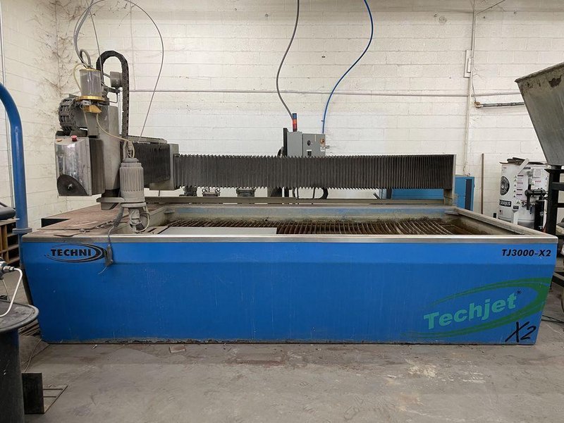 5′ x 10′ Techni TJ3000 X-2 5 Axis Waterjet, 2011