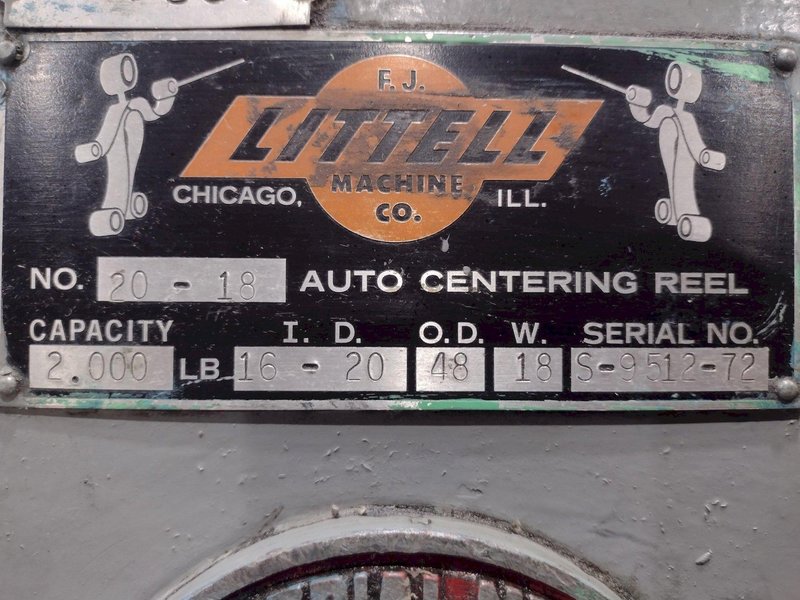 2000 LB X 24&quot; LITELL COIL REEL UNCOILER: STOCK #19546