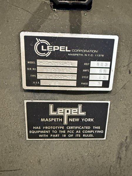 46 KVA LEPEL INDUCTION HEATER. STOCK # 0661625