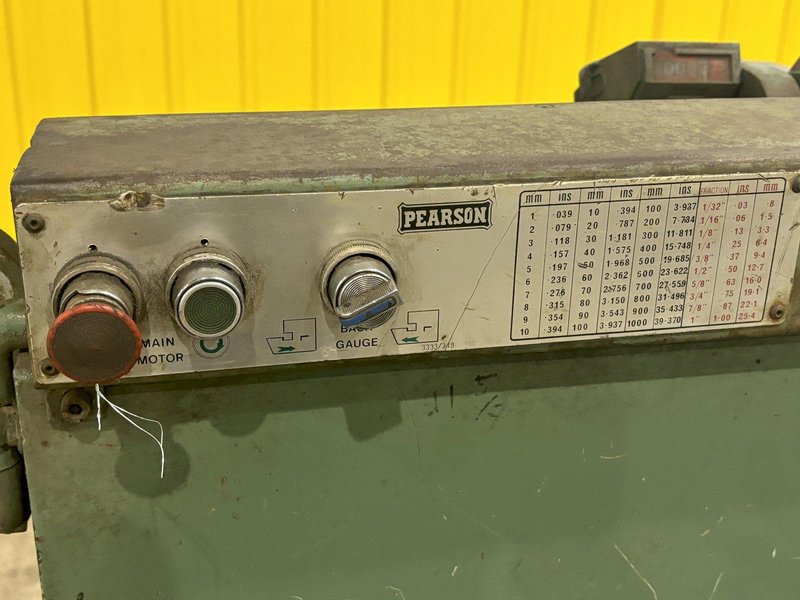 10' X 10 GAUGE PEARSON MODEL #1018ATX HYDRAULIC POWER SHEAR: STOCK #20974