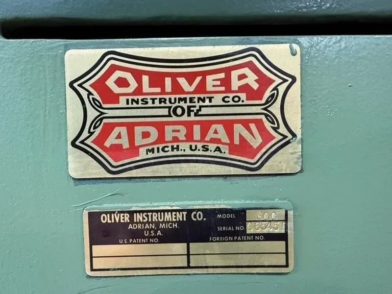 OLIVER Drill Grinder Model #600 Semi-Automatic Drill Grinder 3” USA #7602