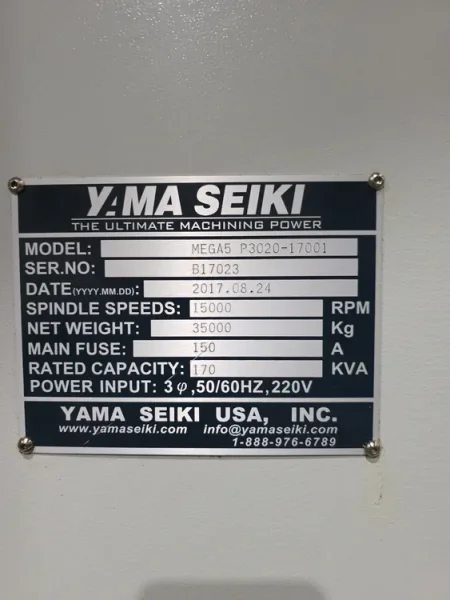 2017 YAMA SEIKI MEGA 5 P3020 | Machining Centers, Vertical, (5-Axis or More)