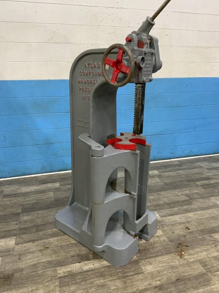 15 TON ATLAS NO. 5 COMPOUND LEVERAGE ARBOR PRESS: STOCK #80791