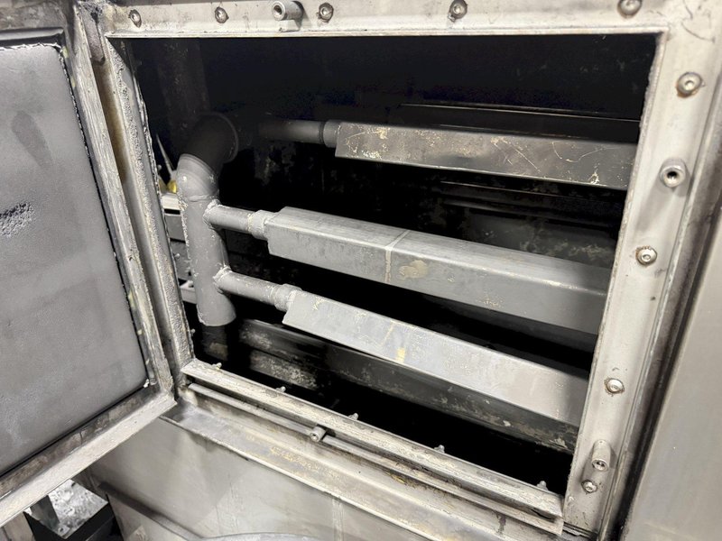 12" X 12" STOELTING MODEL #AQF-112 AQUAFORCE STAINLESS STEEL GAS FIRED CONVEYOR STYLE PARTS WASHER: YOBRO #26167