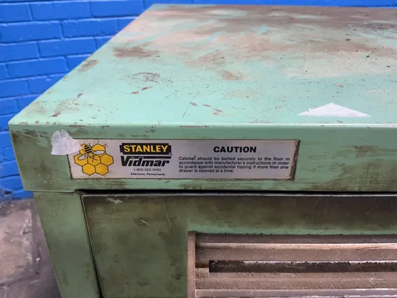 Stanley Seven 25”x25”x2” Drawers Vidmar Tool Cabinet