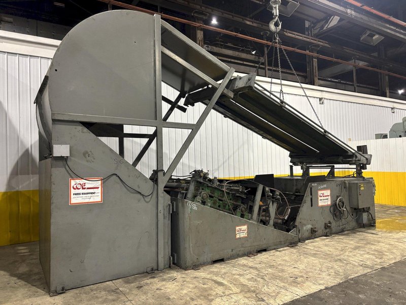 72" X .200" X 20,000 LBS COE PRESS SPACE SAVER COIL CRADLE STRAIGHTENER COMBINATION UNCOILER, 48" X 1/4": STOCK #22704