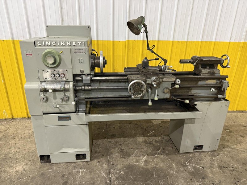 10" X 36" CINCINNATI MODEL #10-36 HYDRASHIFT ENGINE LATHE : YOBRO #25984