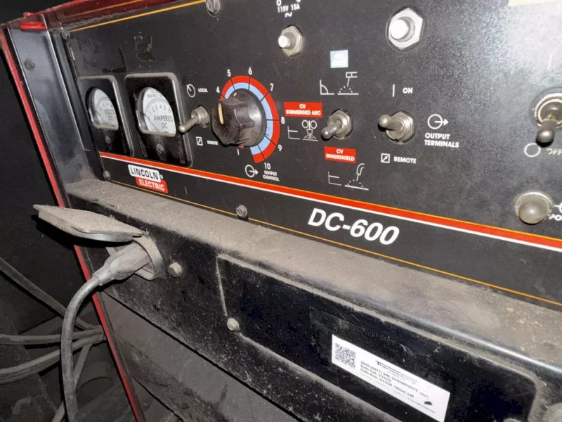 13" HOLLOW SPINDLE DRILCO ROTARY PIPE WELDING SYSTEM WITH LINCOLN DC600 WELDER: STOCK #25859