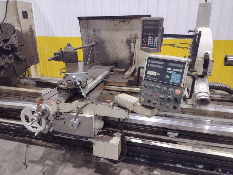 35" x 120" WILLIS MODEL #PK35 HOLLOW SPINDLE ENGINE LATHE 10" HOLE: YOBRO #24547