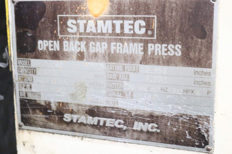 80 TON STAMTEC GAP FRAME PRESS: STOCK 72887