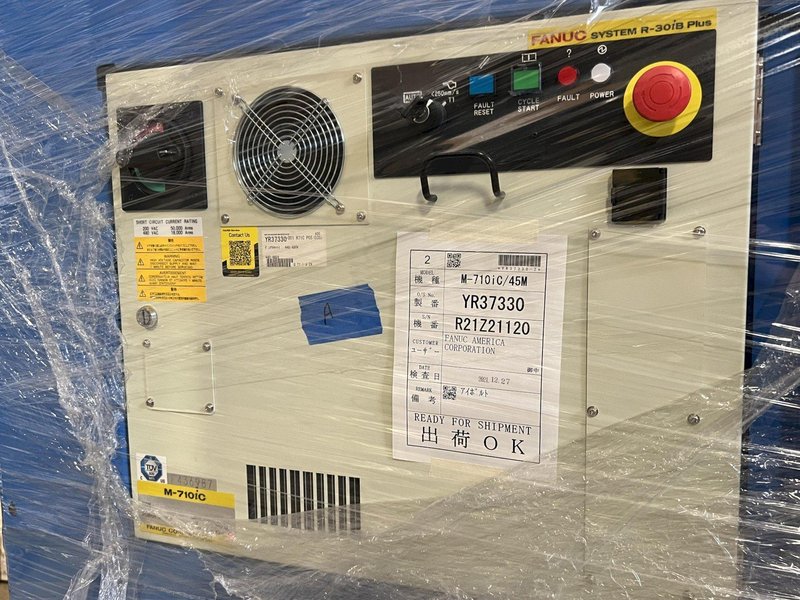 Fanuc M-710iC 45M 6-Axis Robot w/45kg Payload, 2021 – Fanuc R-30iB Plus Control, Teach Pendant, Never Used