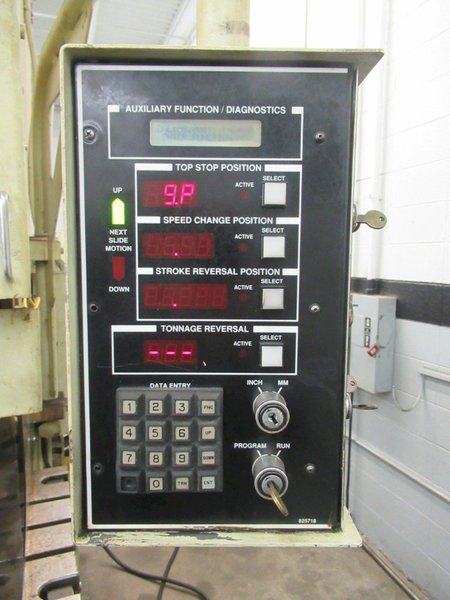 Cincinnati Model 75 OBS 75 Ton Hydraulic Gap Frame Press, 8" Stroke, Die Cushion, Cincinnati Tonnage and Position Controls