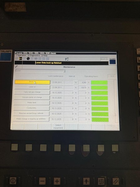 4000 Watt Trumpf TruLaser 3040 CO2 Laser, 2011 – 13′ × 6.5′ Table