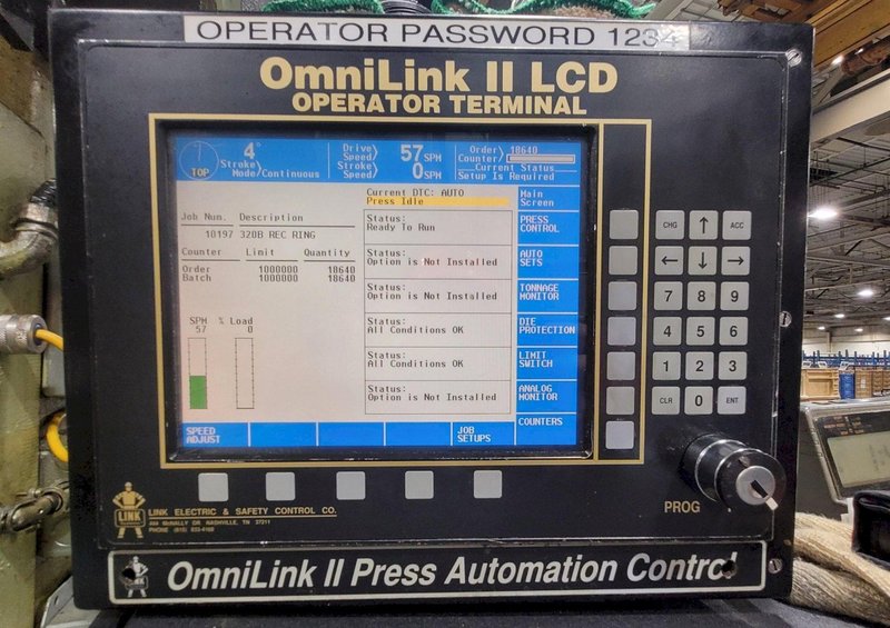 220 TON AIDA MODEL #PMX-LS-200H SSDC STRAIGHT SIDE PRESS, 7.87" STROKE: STOCK #22214