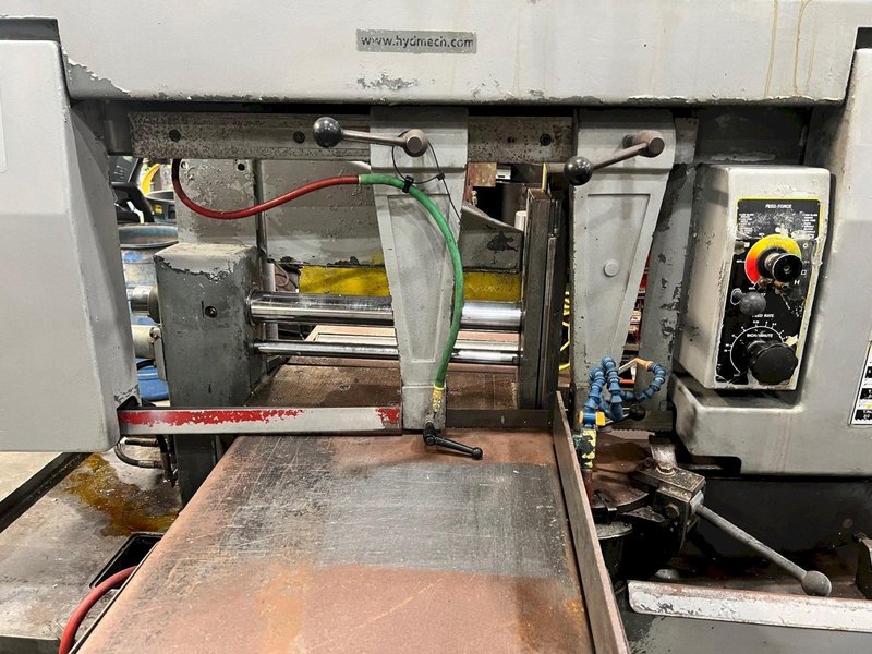 USED HYD-MECH 16" X 18" SEMI-AUTOMATIC HORIZONTAL MITERING BANDSAW MODEL S-23P, Stock# 11107, Year: 2003