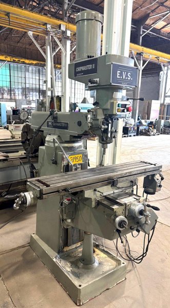 South Bend Vertical Mill Chipmaster II, 10&quot; x 50&quot; Tbl., 5 HP V-Speed, DRO