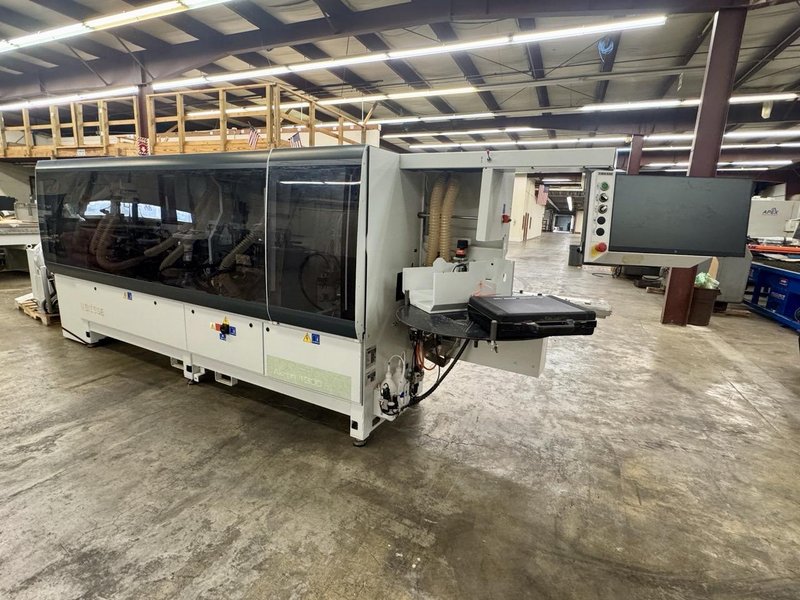 Biesse Akron 1330 A Single-Sided Edgebander, 2024 – Pre-Mill, Corner Rounding, Scraping, Buffing, Touchscreen Control