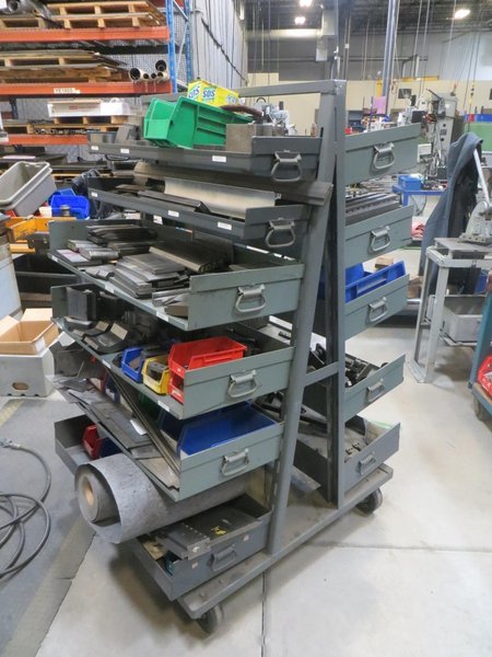 Heavy Duty Storage w (11) Adjustable Shelves w Contents of Dies and MORE!- Auction Item