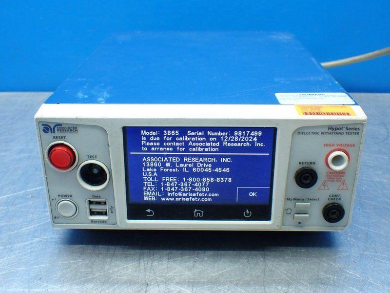 ASSOCIATED RESEARCH HYPOT SERIES DIELECTRIC WITHSTAND TESTER.   -  3865