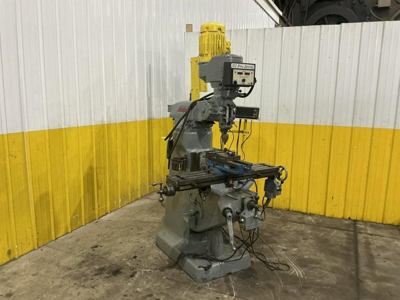 2 HP X 9" X 42" BRIDEPORT SERIES I VERTICAL RAM TYPE KNEE MILL DRO POWER FEEDS VARIABLE DRIVE: YOBRO #24264