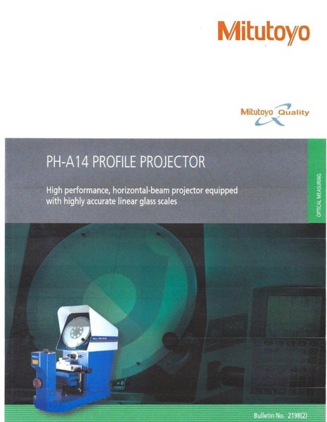 14&quot; MITUTOYO Model PH-14A Bench Top Optical Comparator