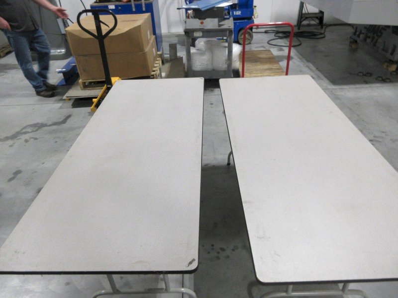 Folding Tables (2) Particle Board/Laminate Tops- Auction Item