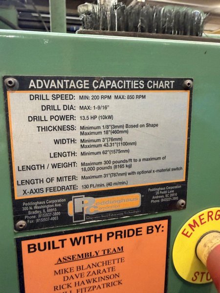 PEDDINGHAUS MODEL #PCD1000 3 AXIS BEAM DRILL LINE : YOBRO 25848