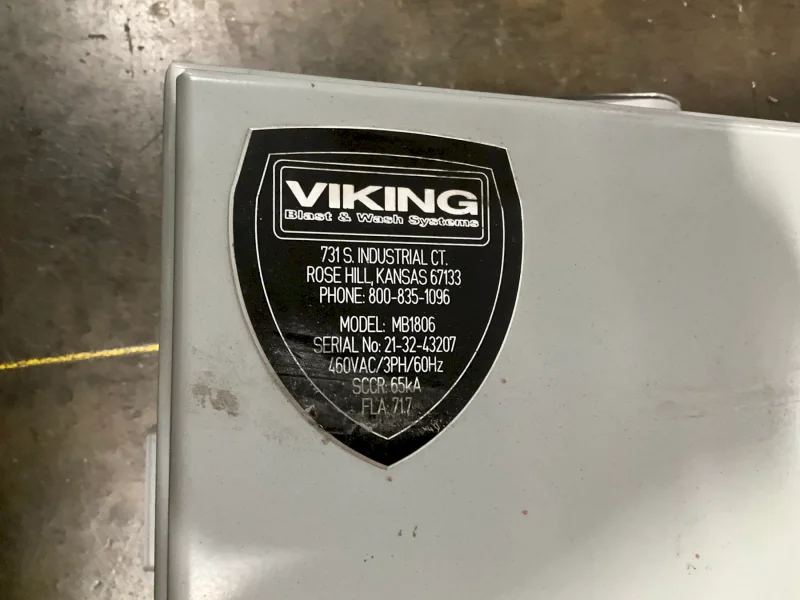 4 WHEEL X 18" VIKING MODEL #MP1809P CHAIN MESH BELT DE-FLASHING / SHOT BLAST MACHINE: STOCK #21636