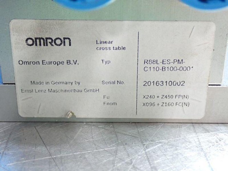 OMRON LINEAR MOTOR ASSEMBLY PICK &amp; PLACE SYSTEM  -  R88L-ES-PM-C110-B100-0001