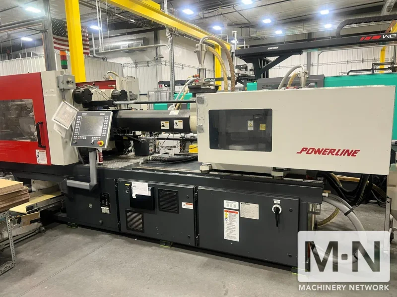 220 TON 17 OZ CINCINNATI NT220 POWERLINE ELECTRIC INJECTION MOLDING MACHINE MFG 2009