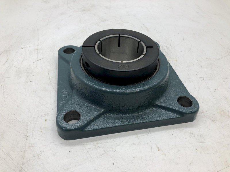 (4) 2-3/16&quot; DODGE 4 BOLT FLANGE BALL BEARING WITH COLLAR LOCKING: STOCK 18532