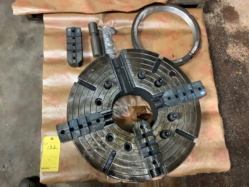 Used, 24&quot; Manual 4-Jaw Chuck with 8&quot; Thru Hole