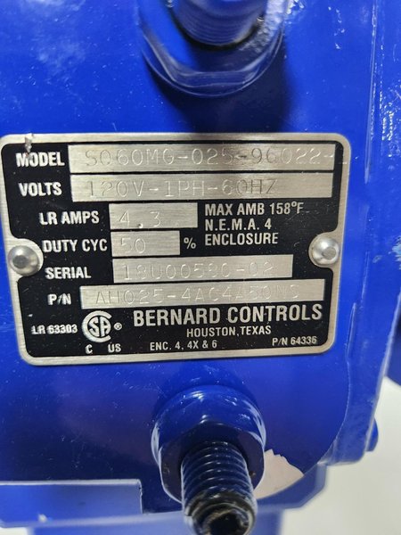 BERNARD WELDING PN: AH025-4AC4A50NS ELECTRIC ACTUATOR NNB