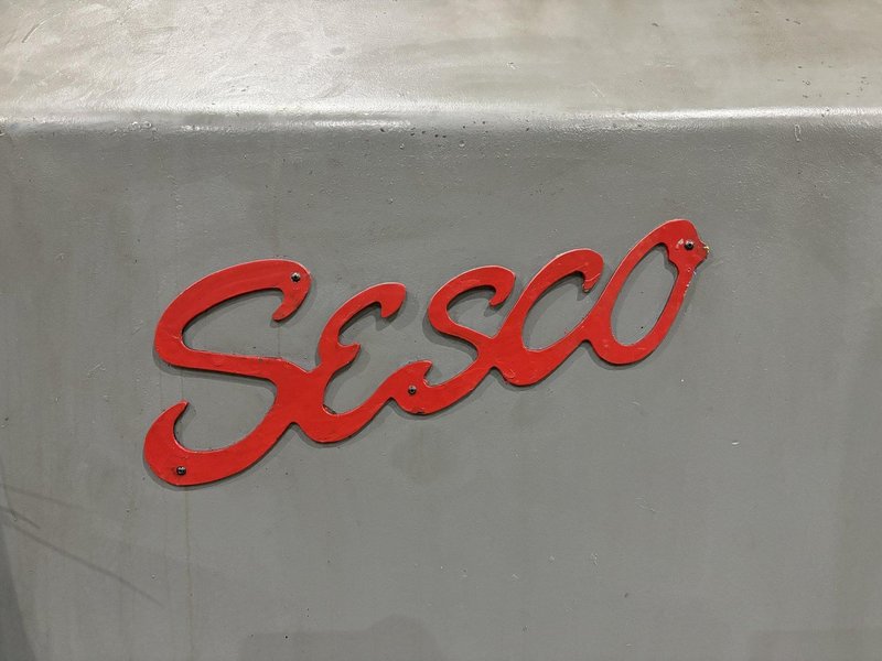 30,000 LB X 60&quot; SESCO MODEL #55-523 MOTORIZED COIL REEL UNCOILER W/ COIL CAR: STOCK #21952