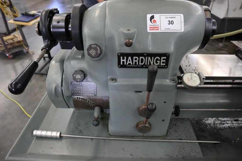 Hardinge HLV-H Toolroom Lathe, Variable Speed Spindle, Power Feeds, Threading, 5C Closer, Chucks- Auction Item
