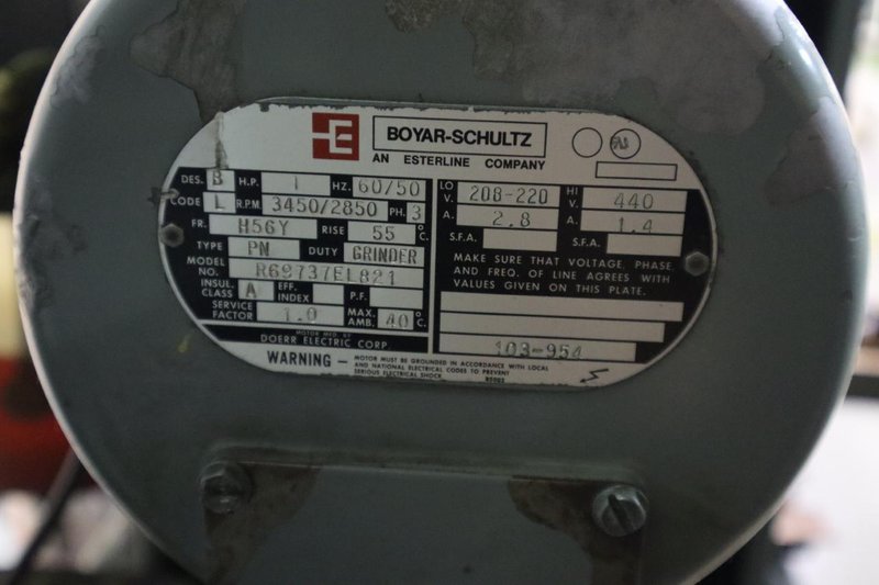 Boyar Schultz Challenger H612 with Walker Ceramax 6&quot; x 12&quot; Permanent Magnetic Chuck, Cabinet Base- Auction Item