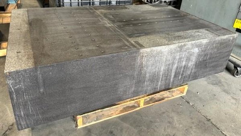 48&quot; x 79&quot; Granite Surface Plate, 18&quot; Thick, Drilled &amp; Tapped