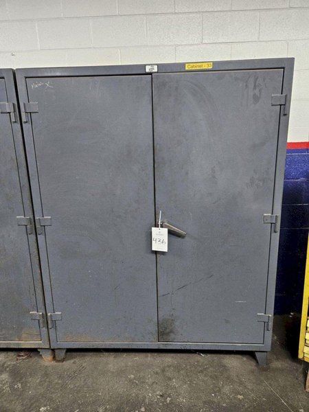60" WIDE X 24" X 78" STRONGHOLD 2 DOOR HEAVY DUTY STORAGE CABINET: YOBRO #25390